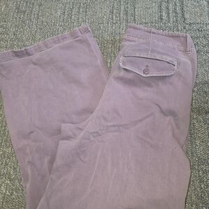 American Eagle Outfitters Stretch Wide Leg Dusty Mauve Pants